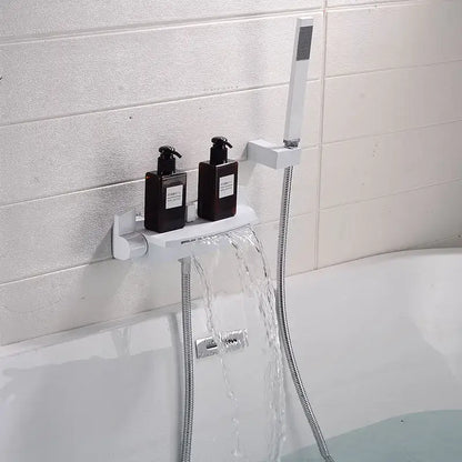 Modern brushed gold waterfall shower faucet set bathroom mixer