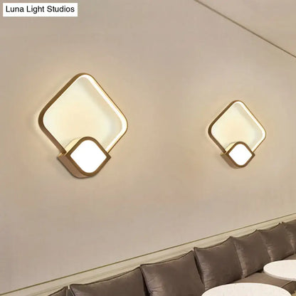 Modern brushed gold & white led sconce bedroom max bulb wattage 15w