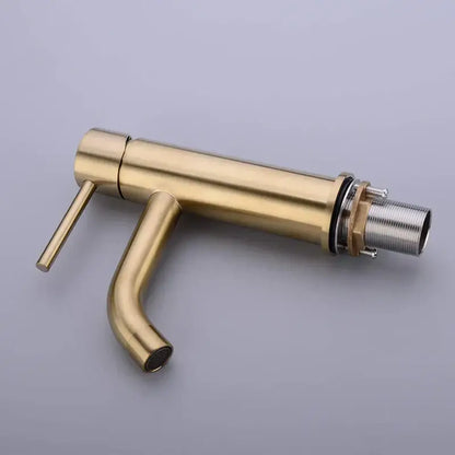 Modern brushed golden brass basin faucet bathroom mixer tap