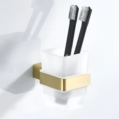 Modern brushed matt gold decorbites bath set bathroom accessories