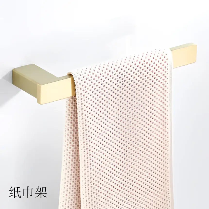 Modern brushed matt gold decorbites bath set bathroom accessories