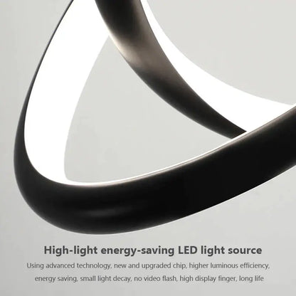Modern brushed metal & white led bedside pendant light bedroom