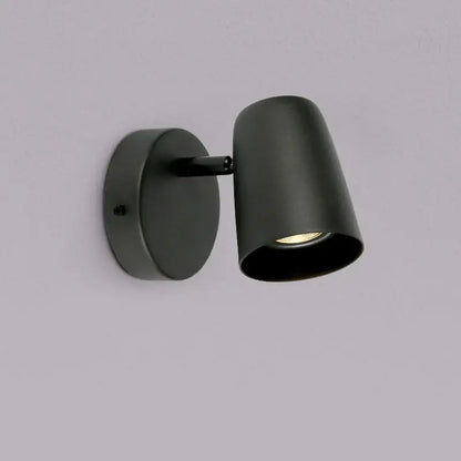 Modern brushed metallic led wall lamp bedroom adjustable spotlight
