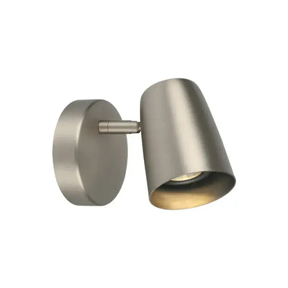 Modern brushed metallic led wall lamp bedroom adjustable spotlight