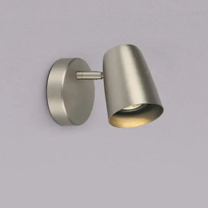 Modern brushed metallic led wall lamp bedroom adjustable spotlight