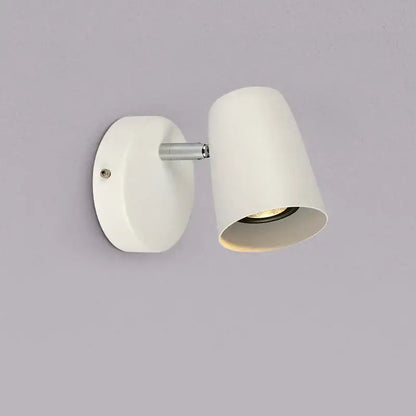 Modern brushed metallic led wall lamp bedroom adjustable spotlight