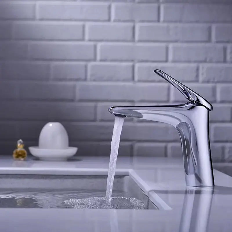 Modern brushed nickel basin faucet mixer tap for bathroom