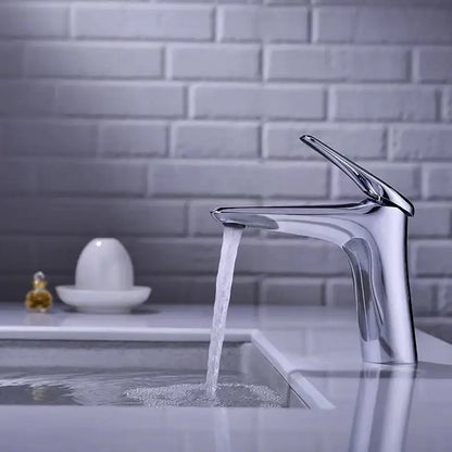 Modern brushed nickel basin faucet mixer tap for bathroom