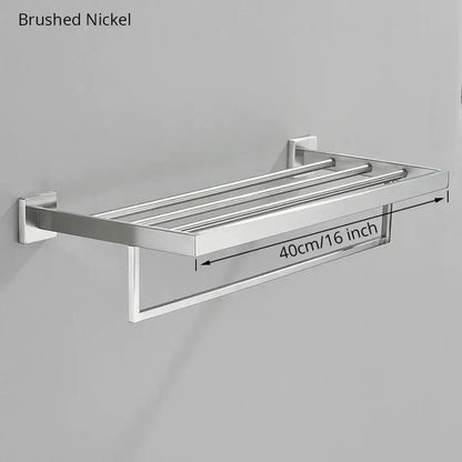 Modern brushed nickel bathroom hardware set – bathroom accessory kit