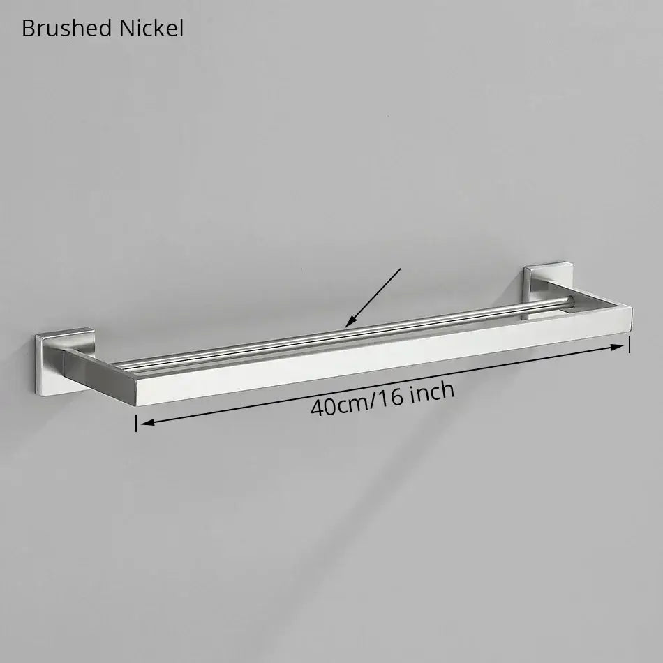 Modern brushed nickel bathroom hardware set – bathroom accessory kit