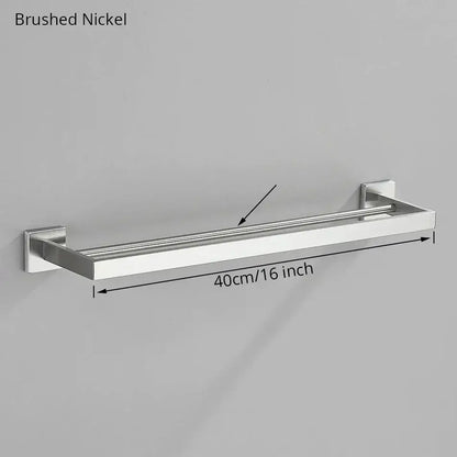 Modern brushed nickel bathroom hardware set – bathroom accessory kit