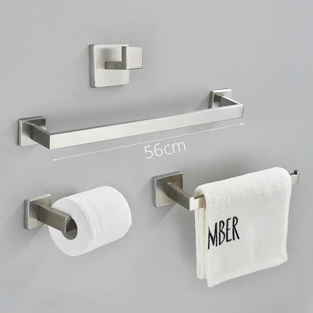 Modern brushed nickel bathroom hardware set – bathroom accessory kit
