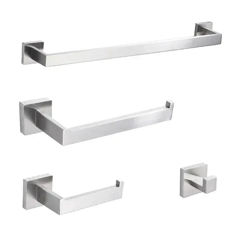 Modern brushed nickel bathroom hardware set – bathroom accessory kit