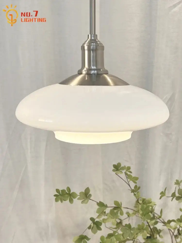 Modern brushed nickel glass pendant light kitchen indoor lighting