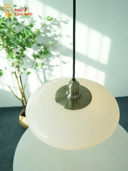 Modern brushed nickel glass pendant light kitchen indoor lighting