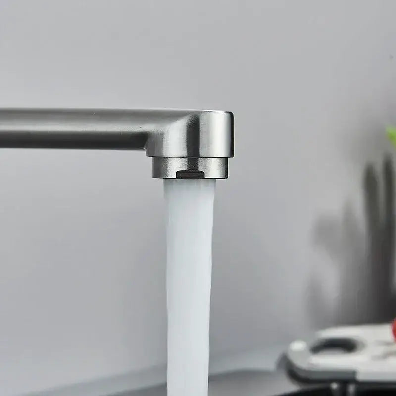 Modern brushed nickel kitchen faucet wall mounted single lever mixer