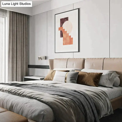 Modern brushed nickel led dimmable reading wall light bedroom