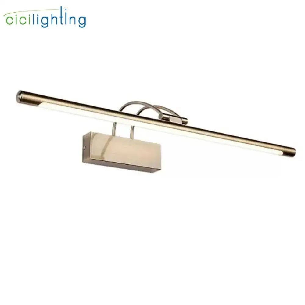 Modern brushed nickel led vanity light bathroom mirror fixture