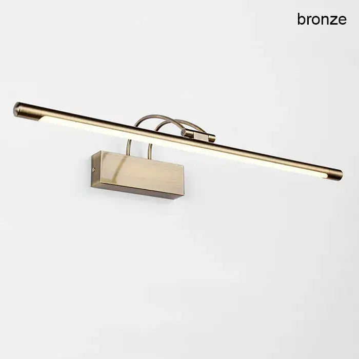 Modern brushed nickel led vanity light bathroom mirror fixture