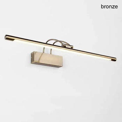 Modern brushed nickel led vanity light bathroom mirror fixture