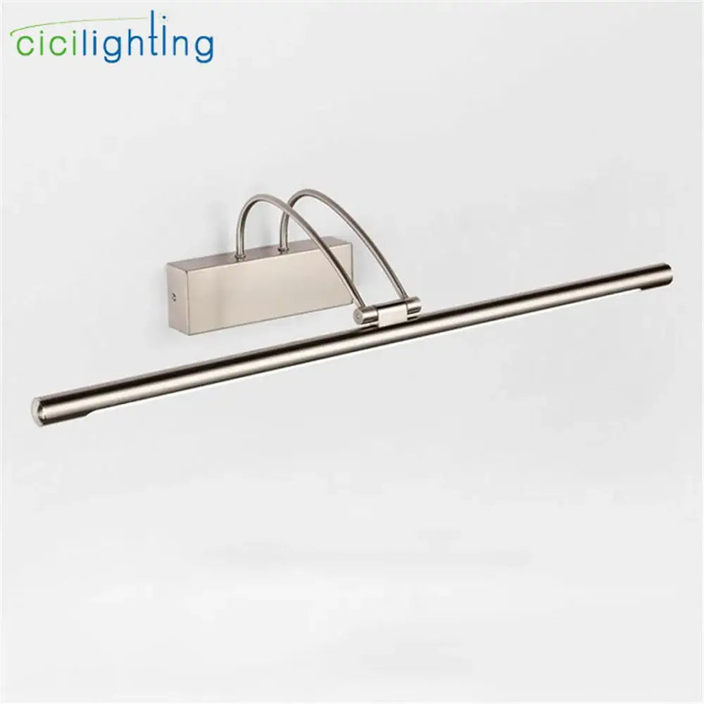 Modern brushed nickel led vanity light bathroom mirror fixture
