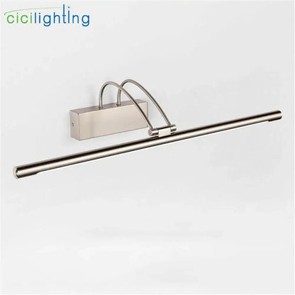 Modern brushed nickel led vanity light bathroom mirror fixture