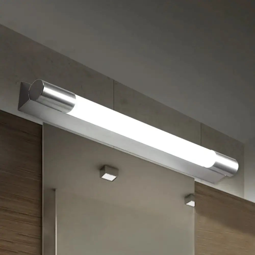 Modern brushed nickel led vanity wall light bathroom warm white light