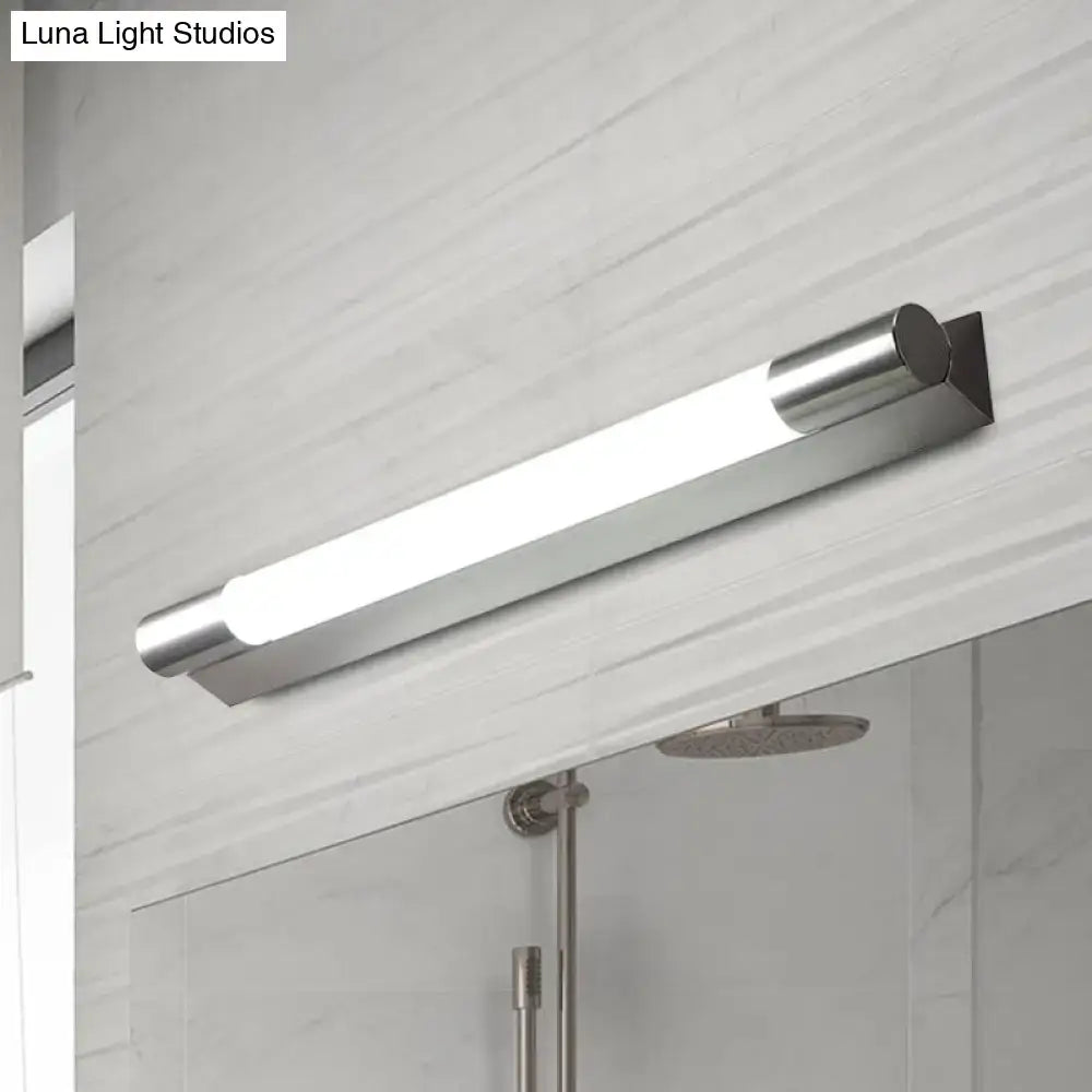 Modern brushed nickel led vanity wall light bathroom warm white light
