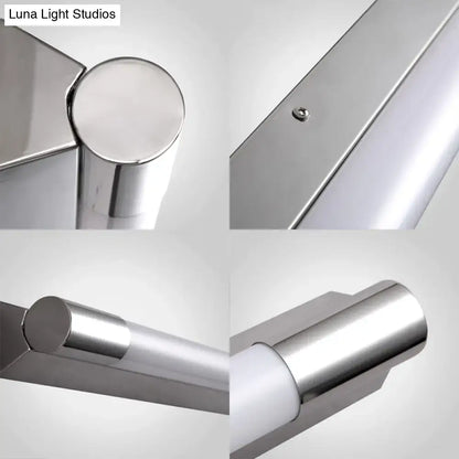 Modern brushed nickel led vanity wall light bathroom warm white light