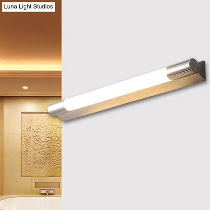 Modern brushed nickel led vanity wall light bathroom warm white light