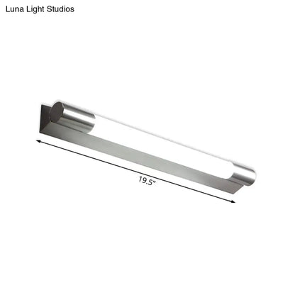 Modern brushed nickel led vanity wall light bathroom warm white light