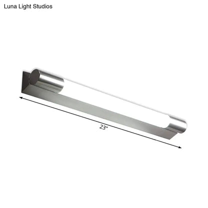 Modern brushed nickel led vanity wall light bathroom warm white light