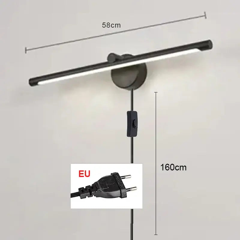Modern brushed nickel led wall lamp bathroom light with motion sensor