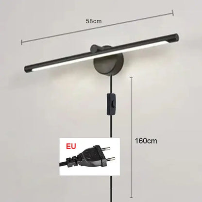 Modern brushed nickel led wall lamp bathroom light with motion sensor