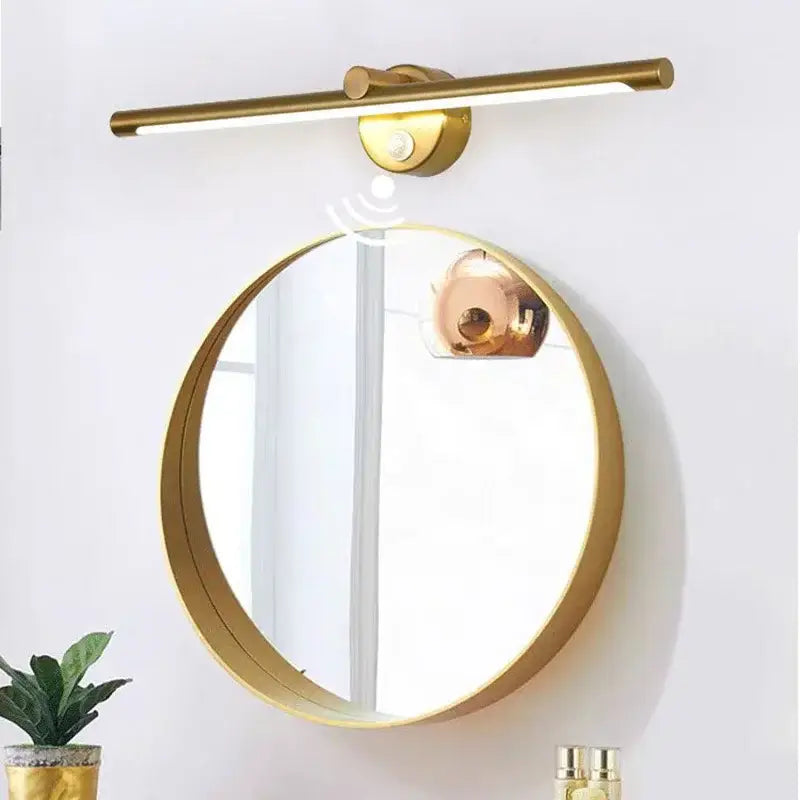 Modern brushed nickel led wall lamp bathroom light with motion sensor