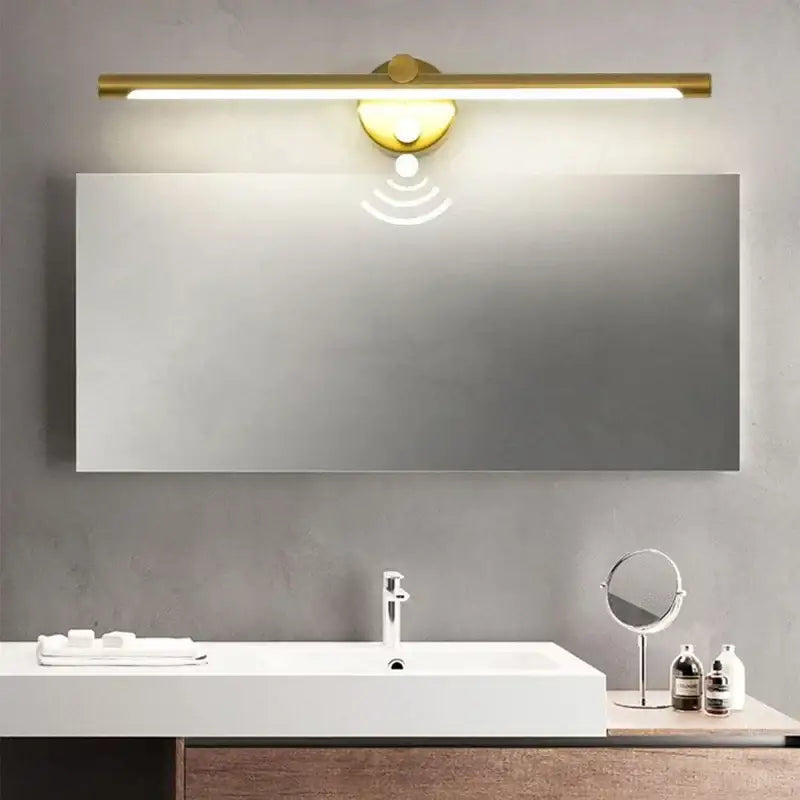 Modern brushed nickel led wall lamp bathroom light with motion sensor