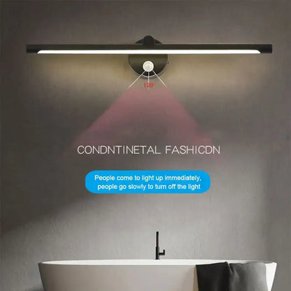 Modern brushed nickel led wall lamp bathroom light with motion sensor