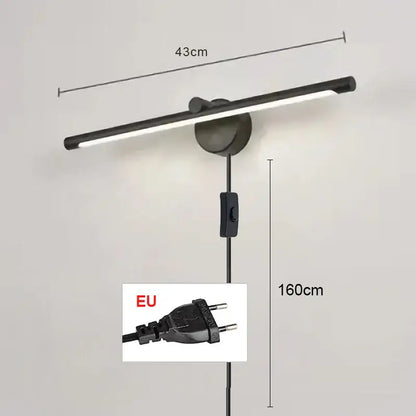 Modern brushed nickel led wall lamp bathroom light with motion sensor