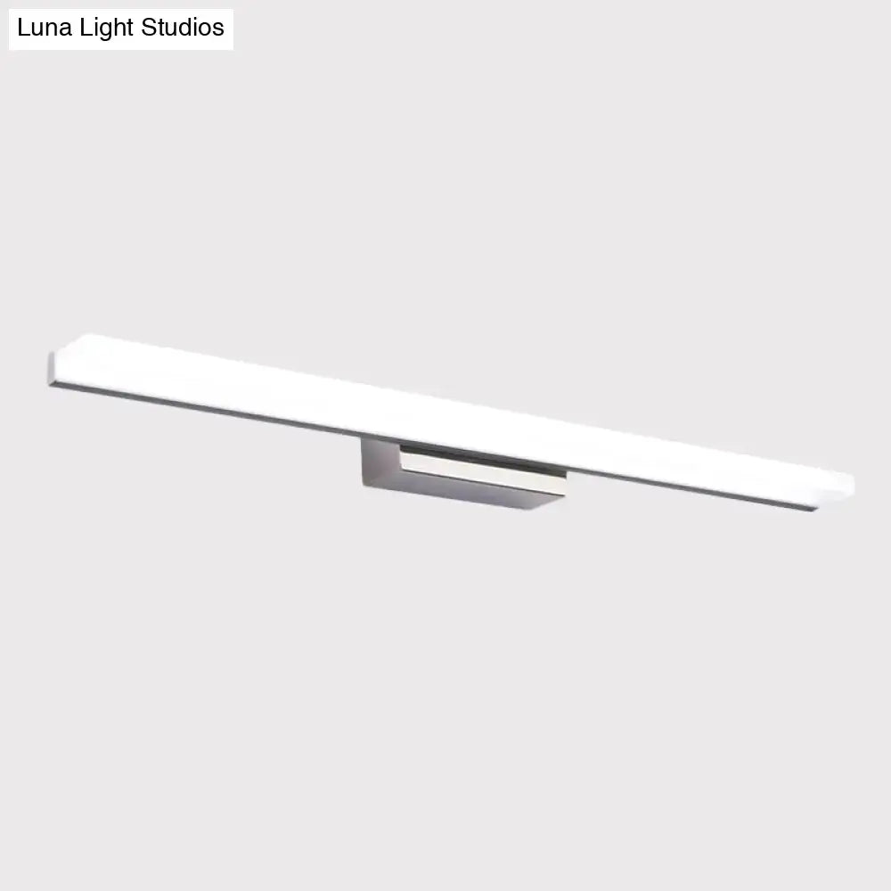 Modern brushed nickel linear acrylic vanity mirror light bathroom