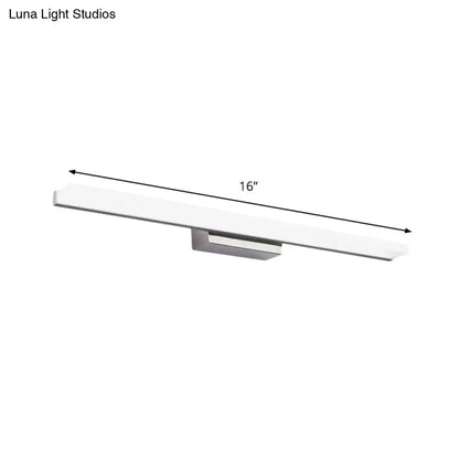 Modern brushed nickel linear acrylic vanity mirror light bathroom