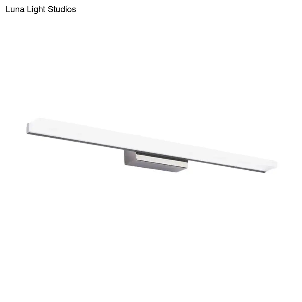 Modern brushed nickel linear acrylic vanity mirror light bathroom