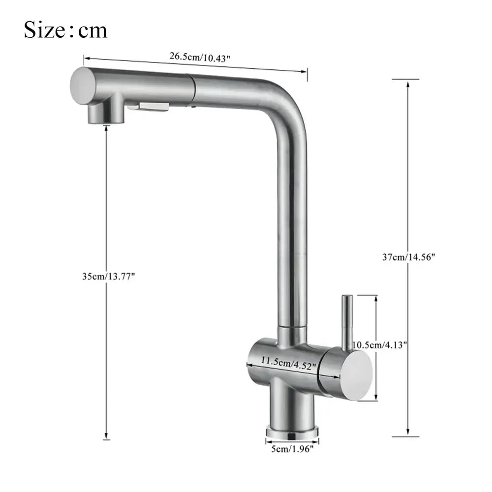 Modern brushed nickel pull out kitchen faucet stainless steel tap