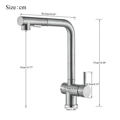 Modern brushed nickel pull out kitchen faucet stainless steel tap