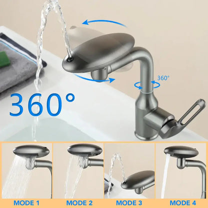 Modern brushed nickel rotation stainless steel kitchen faucet