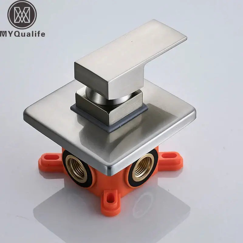 Modern brushed nickel shower mixer valve bathroom faucet