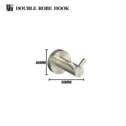 Modern brushed nickel stainless steel hardware set bathroom towel bar