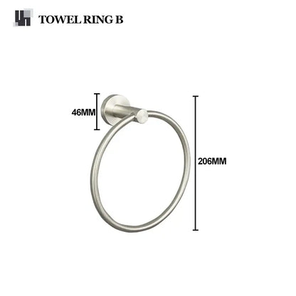 Modern brushed nickel stainless steel hardware set bathroom towel bar