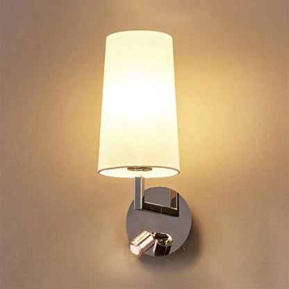 Modern brushed nickel wall sconce bedroom e26 e27 direct wired electric