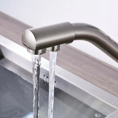 Modern brushed nickel water purification kitchen faucet