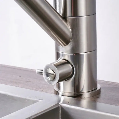 Modern brushed nickel water purification kitchen faucet